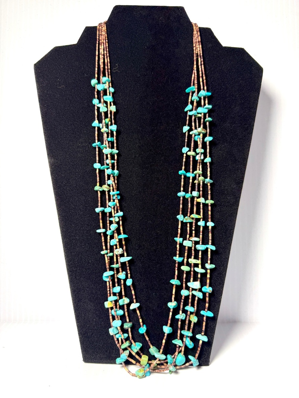 Chan Luu Turquoise and Brown Multi-Strand Bead Necklace